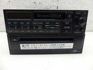 三菱 トラック 純正カーステ ＣＤデッキ RL-272C-WS 22134081 Bカセット/CD 