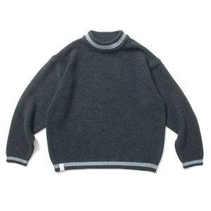 17aw DESCENDANT PIKEY TEXTILE KNIT GRAY 3＊ウール ニット CACHALOT WTAPS AH.H ENNOY TET 24ss