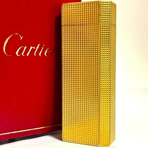 1円スタート Cartier カルティエ ライター ゴールド ペンタゴン ガスライター 喫煙具 箱付き