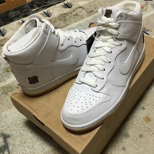 UNDEFEATED Nike Dunk High Bring Back Pack White 598472-110 27.5cm 新品 元箱 黒タグ 変え紐付き 希少！