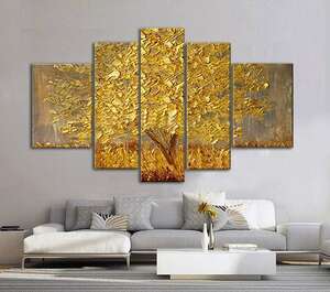 アートパネル 『黄金の木』 30x50cm x 2枚他、計5枚組