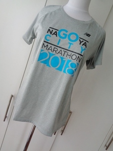 新品☆New Balance　ニューバランス　名古屋シティマラソン　記念Tシャツ　L　グレー　ランニング