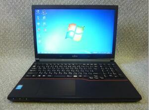 Win 7 リカバリ・10 OS選択可 15.6” 富士通 LIFEBOOK A574/MW ★ 高性能 第4世代 i3-4100M 2.50GHz/8GB/500GB/DVD/無線/便利なソフト/1769