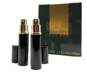 ★ARAMIS・【ESTEE LAUDER】 LAUDER FOR MEN EDC. 3.5ml入SPRAY×2本Sets (※前方の小(黒色)スプレーのみ出品)フルボトルより詰替品・箱無