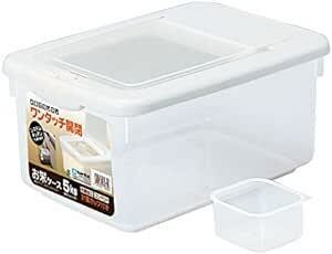 サンコープラスチック 日本製 米びつ お米ケース 5Kgタイプ 計量カップ付き ホワイ
