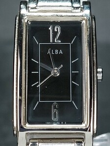 SEIKO セイコー ALBA アルバ 1N01-0FX0 アナログ クォーツ 腕時計 スモールサイズ ブラック文字盤 メタルベルト ステンレス 新品電池交換済