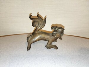 獅子 置物 金属製 工芸品 金属工芸 中国 朝鮮 韓国 美術 銅製 真鍮 ブロンズ 彫刻 書鎮 文鎮 ペーパーウェイト 文房具 書道具 オブジェ