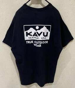 ＊カブー KAVU ロゴ 半袖Tシャツ トップス XL　　　　　　　BJBB.AJ
