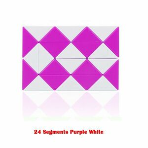 QIYI 24および36セグメントマジックルールスネークキューブ弾性弾性変更された人気のツイスト変 24 purple white