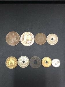 日本　古銭　9枚　202310041453（60サイズ）