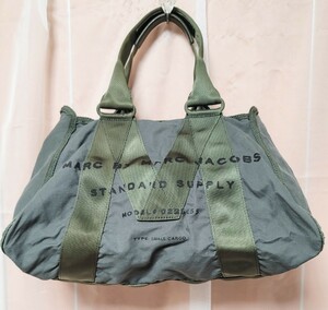 【MARC BY MARCJACOBS】トートバッグ カーキ キャンバス ミリタリー