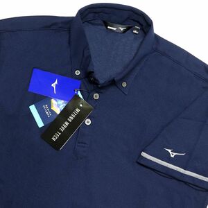 ●送料390円可能商品 ミズノ ゴルフ MIZUNO GOLF 新品 メンズ 吸汗速乾 ボタンダウン ポロシャツ [52JA905214-L]一 三 弐★QWER QQAA-20