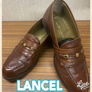 靴 ◆ LANCEL ◆ ビジネスシューズ 25.5cm EEE キャメル レザー ◆ランセル ◆ メンズ シューズ