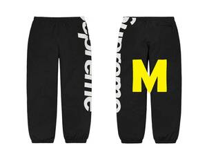 【￥100～中古】Supreme 21/SS Spellout Track Pant 黒 M／スペルアウト トラックパンツ