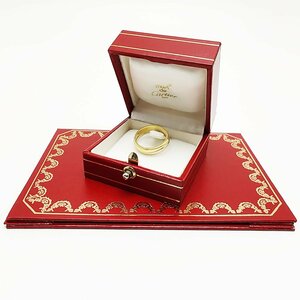 【中古品】カルティエ　ラブミー　リング　2連　K18　AU750　ゴールド　ホワイトゴールド　9.5号　サイズ50　指輪　Cartier
