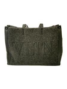 VALENTINO◆22AW/フェルトミディアムトートバッグ/ウール/GRY/無地/1Y2B0A35BZN7NJ