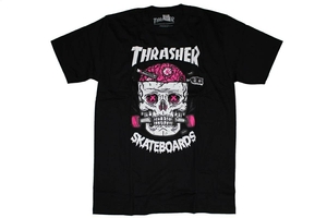 スラッシャー（THRASHER）・スケーター系Ｔシャツ・新品・入荷・Ｓサイズ・黒・激安超特価・①