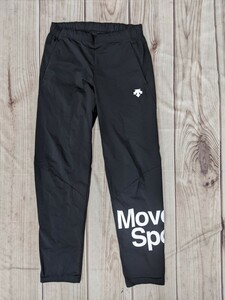 17．デサント DESCENTE MOVE SPORTS DMMOJG11 タフクロス ロングパンツ 複合繊維 トレーニングパンツ メンズＭ黒白 x907