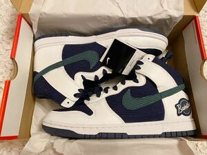 【1円スタート】 Nike Dunk High EMB College Navy 28.5cm US 10.5 赤箱 ナイキ ダンク ハイ 新品 未使用品 黒タグ 