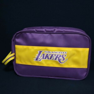 デッドストック 未使用 90s ビンテージ NBA オフィシャル品 ロサンゼルス レイカーズ LOS ANGELES LAKERS バスケットボールシューズ バッグ