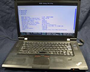 起動確認のみ(ジャンク扱い) レノボ ThinkPad L520 CPU:Core i3-2330M RAM:2G HDD:無し (管:KP205