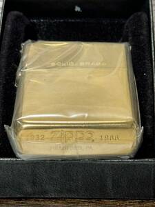 zippo ゴールド ダブルイヤー 1932 zippo 1988 GOLD VINTAGE SOLID BRASS 1988年製 年代物 ソリッドブラス 希少刻印 デットストック ケース