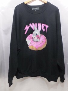 MILK BOY ミルクボーイ ウサギ・ スウェット SWEET サイズXXL ブラック トップス メンズ