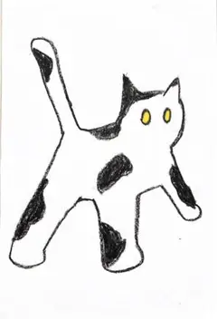 【にゃんだにゃ？】ねこにゃんにゃん　クレヨン画