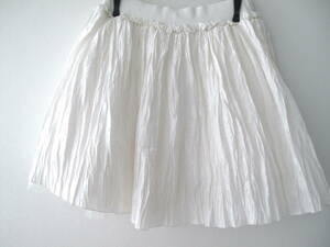 **MONNALISA モナリザ イタリア製 フレアースカート 白 女の子　12T 152cm 150