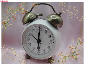 ♡ BRUNO ♡ PASTEL GOLD TWIN BELL CLOCK♪ フレンチレトロなシンプルデザイン☆彡 *即決有*〒レターパック発送対応〒-mp