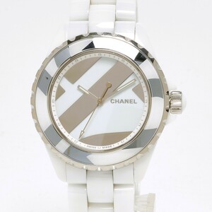 【1年間保証】CHANEL シャネル J12 アンタイトル H5582 セラミック×SS ホワイト文字盤×シルバー×ホワイト 自動巻き 腕時計