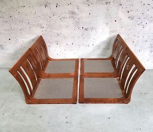 hikari 光製作所 曲木 座椅子 4脚セット/モダン　昭和レトロ　椅子　スツール　和室　座敷　宴会　古家具　