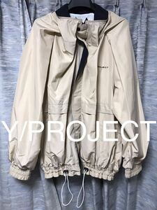 新品 20SS Y/PROJECT ワイプロジェクト ランウェイ ナイロン ブルゾン トラックジャケット セットアップ ジャージ ベージュ オーバーサイズ