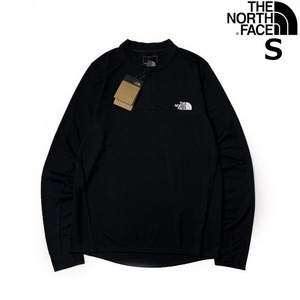 1円～!売切!【正規新品】THE NORTH FACE◆ACTIVE TRAIL HENLEY 長袖 Tシャツ US限定 軽量 ハーフジップ スポーツ キャンプ(S)黒 180902-10