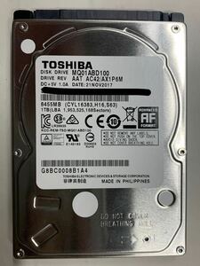 使用時間 73時間 正常 TOSHIBA MQ01ABD100 1000GB 1TB n20240511-9