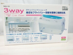 【T2988】3WAY　ハンドシュレッター　NSH-101　ナカバヤシ　　手動式