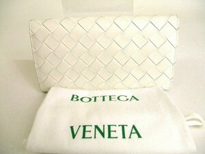 【未使用保管品】 ボッテガヴェネタ BOTTEGA VENETA イントレチャート カーフレザー ロングウォレット 2つ折り 長財布 メンズ レディース