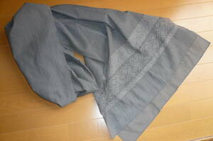 春夏　麻絹　絞り　透ける　帯　60×372センチ　新品同様　兵児帯