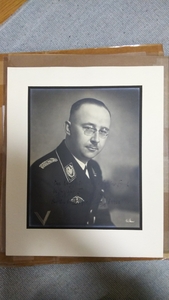 極稀◆ナチス親衛隊長官H・ヒムラー、経済大臣フンク宛献辞サイン入大判ポートレート（証明書付属）ーヒトラー第三帝国