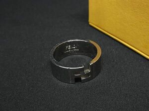 1円 FENDI フェンディ リング 指輪 アクセサリー 表記サイズ M レディース メンズ シルバー系 AW6015