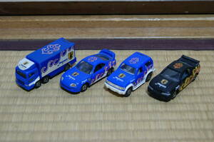 ■≪ジャンク≫トミカ サムライブルー ミニカー4台 スープラ パジェロ GT-R トラック TOMICA TOMY SUPRA PAJERO SKYLINE SAMURAIBLUE Japan