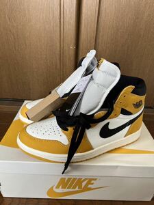 新品 エアジョーダン1 イエローオークル AIR JORDAN/シカゴ/エアマックス/オフホワイト/AIRMAX/ダンク ロー SB/トラヴィス/Supreme/26.5