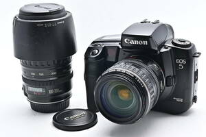 1A-863 Canon キヤノン EOS 5 EF 28-105mm USM + 100-300mm USM 一眼レフフィルムカメラ オートフォーカス