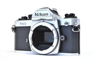 【整備済み動作品】Nikon ニコン New FM2 シルバー 最後期型CEマーク入り　清掃・整備済　電池付きでこのまま使える動作良好品