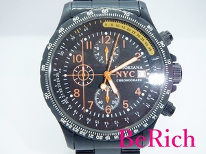 ブルッキアーナ BROOKIANA メンズ 腕時計 BA-1632 黒 ブラック SS クロノグラフ デイト クォーツ ウォッチ 【中古】 ht3793