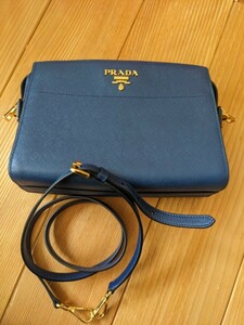 PRADA プラダ サフィアーノ ショルダーバッグ 1bh104 ネイビー