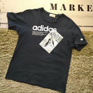 アディダス　テニス　Ｔシャツ　ネイビー　Ｏ