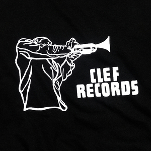 送込【CLEF Records】クレフ・レコード / ジャズ / ブラック★選べる5サイズ/S M L XL 2XL/ヘビーウェイト 5.6オンス