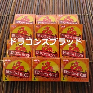 〓　新品　〓　お香　〓　HEM ドラゴンズブラッド コーンタイプ 12箱セット 〓 Dragons Blood Cone