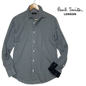 ★1円〜 美品 Paul Smith LONDON ポールスミス ロンドン 日本製 総柄 長袖シャツ Mサイズ★